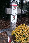 Gen. Bryg. Miko�aj Bo�tu� upami�tniony na imiennej tabliczce epitafijnej na jednej z mogi� zbiorowych kwatery wojennej na cmentarzu parafialnym w Kie�pinie. Stan na 13. 11. 2016 r. (fot. Tomasz Krzy�anowski).