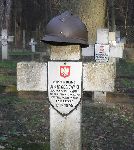 Por. rez. Alfred Godlewski upami�tniony na imiennej tabliczce epitafijnej na cmentarzu wojennym w Granicy. Stan z dn. 26. 11. 2013 r. (fot. Krzysztof Go�dzik).