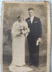 Franciszek Sobieraj  w dniu �lubu ze Stanis�aw� Mariann� Choszczyk, 29 marca 1937 r. (fot. ze zb. rodzinnych).