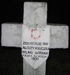 W�adyslaw �osiak, upami�tniony na imiennej tablicy epitafijnej na cmentarzu wojennym w Sochaczewie - Trojanowie, Al. 600-lecia. Stan z 2005 r.