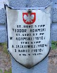 Jan Hahuj, upami�tniony na imiennej tablicy epitafijnej na kwaterze wojennej na cmentarzu rzymskokatolickim w Rybnie. Stan z 2005r.