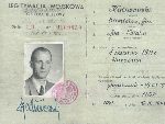 Legitymacja kpt. Bronis�awa Kalinowskiego oficera rezerwy Wojska Polskiego wystawiona 16 grudnia 1949 r. przez WKU Pozna� Miasto II (repr. dok. udost�pni�: Lech Tritt).