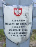 Stanis�aw Pede, upami�tniony na imiennej tablicy epitafijnej na kwaterze wojennej na cmentarzu rzymskokatolickim w Rybnie. Stan z 2005r.