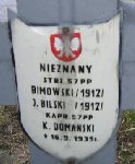 J�zef Bilski, upami�tniony na imiennej tablicy epitafijnej na kwaterze wojennej na cmentarzu rzymskokatolickim w Rybnie. Stan z 2005r.