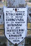 Stanis�aw Stachowiec upami�tniony na imiennej tablicy epitafijnej na jednej z mogi� zbiorowych cmentarza wojennego w Budach Starych. Stan z dn. 25. 12. 2005 r. (fot. Marcin Prengowski).