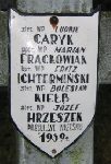Boles�aw Kie�b, upami�tniony na imiennej tablicy epitafijnej na wydzielonej kwaterze na cmentarzu rzymskokatolickim w Juliopolu.