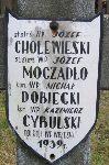 J�zef Moczad�o, upami�tniony na imiennej tablicy epitafijnej na wydzielonej kwaterze na cmentarzu rzymskokatolickim w Juliopolu.