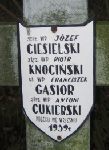 J�zef Ciesielski, upami�tniony na imiennej tablicy epitafijnej na wydzielonej kwaterze na cmentarzu rzymskokatolickim w Juliopolu.