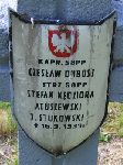 J�zef Stukowski, upami�tniony na imiennej tablicy epitafijnej na kwaterze wojennej na cmentarzu rzymskokatolickim w Rybnie. Stan z 2005r.