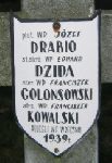 J�zef Drabio, upami�tniony na imiennej tablicy epitafijnej na wydzielonej kwaterze na cmentarzu rzymskokatolickim w Juliopolu.