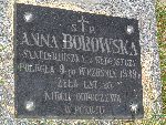 Sanitariuszka Anna Borowska upami�tniona na imiennej tablicy epitafijnej na jednej z mogi� kwatery wojennej na cmentarzu parafialnym w G�binie. Stan z dn. 01. 07. 2006 r. (fot. zbibal76).