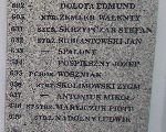 Strz. Miko�aj Antoniuk – fragment zbiorowej imiennej tablicy epitafijnej kwatery wojennej w ��czycy. (fot. Zbigniew Adamas, w dn. 08.09.2011r.)
