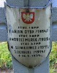 Jan Cichecki, upami�tniony na imiennej tablicy epitafijnej na kwaterze wojennej na cmentarzu rzymskokatolickim w Rybnie. Stan z 2005r.