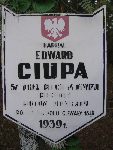 Edward Ciupa, upami�tniony na tablicy epitafijnej na cmentarzu wojennym w Leontynowie, Stan z 2004 r.