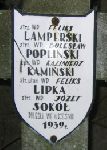 Kazimierz Kami�ski, upami�tniony na imiennej tablicy epitafijnej na wydzielonej kwaterze na cmentarzu rzymskokatolickim w Juliopolu. 
