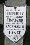 Franciszek Lange, upami�tniony na imiennej tablicy epitafijnej na wydzielonej kwaterze na cmentarzu rzymskokatolickim w Juliopolu.