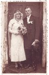 Zdj�cie �lubne A. Ko�cielnego i J�zefy zd. Miku� wykonane w Popielnie 24 X 1933