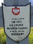 Walerian Frankus, upami�tniony na imiennej tablicy epitafijnej na kwaterze wojennej na cmentarzu rzymskokatolickim w Rybnie. Stan z 2005r.