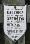 Tadeusz Szewczyk, upami�tniony na imiennej tablicy epitafijnej na wydzielonej kwaterze na cmentarzu rzymskokatolickim w Juliopolu.