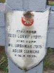 Adler Szymcha (Szanicha), upami�tniony na imiennej tablicy epitafijnej na kwaterze wojennej na cmentarzu rzymskokatolickim w Rybnie. Stan z 2005r.