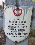 Augustyn �urek, upami�tniony na imiennej tablicy epitafijnej na kwaterze wojennej na cmentarzu rzymskokatolickim w Rybnie. Stan z 2005r.