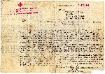 Pismo Biura Informacyjnego Polskiego Czerwonego Krzy�a w Warszawie do Zofii Myszkier w Wysinie z dn. 10 maja 1941 r. ws. miejsca spoczynku jej poleg�ego m�a Jana Myszkiera (dok. ze zb. rodzinnych).