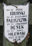 Micha� Ire�ski, upami�tniony na imiennej tablicy epitafijnej na wydzielonej kwaterze na cmentarzu rzymskokatolickim w Juliopolu.