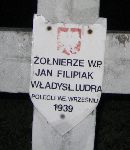 Jan Filipiak, upami�tniony na imiennej tablicy epitafijnej na cmentarzu wojennym w Sochaczewie - Trojanowie, Al. 600-lecia. Stan z 2005 r.