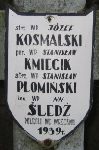 Stanis�aw Kmiecik, upami�tniony na imiennej tablicy epitafijnej w obr�bie kwatery wojennej na cmentarzu parafialnym w Juliopolu.