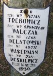 Leon Delatowski upami�tniony na imiennej tabliczce epitafijnej na jednej z mogi� cmentarza wojennego w Radziwi�ce. Stan z dn. 25. 12. 2004 r. (fot. Marcin Prengowski).