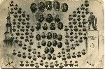 Strz. Jan Galle (czwarty rz�d od g�ry, pierwszy z lewej) w�r�d �o�nierzy 57 pu�ku piechoty w Poznaniu, 1938/1939 (fot. ze zb. rodzinnych).