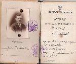 Indeks Wydzia�u Weterynaryjnego Uniwersytetu Warszawskiego wydany 13 pa�dziernika 1928 r. Janowi Ignaszakowi (dok. ze zb. rodzinnych).