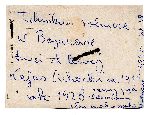 Awers fotografii Kajetana Mariana Cichockiego w�r�d uczni�w Pa�stwowej �redniej Szko�y Rolniczej w Bojanowie, 1928 r.; tu miejsce odniesionej rany: "pod Walewicami" (fot. ze zb. rodzinnych).