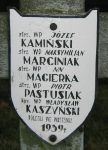 J�zef Kami�ski, upami�tniony na imiennej tablicy epitafijnej na wydzielonej kwaterze na cmentarzu rzymskokatolickim w Juliopolu.