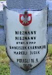 Merceli Judek, upami�tniony na imiennej tablicy epitafijnej na kwaterze wojennej na cmentarzu rzymskokatolickim w Rybnie. Stan z 2005r.