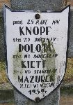 Jacenty Dolota, upami�tniony na imiennej tablicy epitafijnej na wydzielonej kwaterze na cmentarzu rzymskokatolickim w Juliopolu.