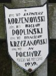 Aleksander Pochyrz, upami�tniony na imiennej tablicy epitafijnej na wydzielonej kwaterze na cmentarzu rzymskokatolickim w Juliopolu.