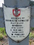 Braniecki, upami�tniony na imiennej tablicy epitafijnej na kwaterze wojennej na cmentarzu rzymskokatolickim w Rybnie. Stan z 2005r.