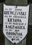 Franciszek Kujawa, upami�tniony na imiennej tablicy epitafijnej na wydzielonej kwaterze na cmentarzu rzymskokatolickim w Juliopolu.
