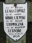 Stefan Lementowicz (Lemantowicz), upami�tniony na imiennej tablicy epitafijnej na wydzielonej kwaterze na cmentarzu rzymskokatolickim w Juliopolu.