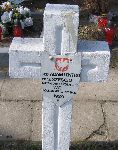Tabliczka epitafijna Adama Legutko (Lentko) na kwaterze wojennej w Sochaczewie, ul. Traugutta (fot. 2005).
