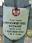 Ignacy Maciejewski, upami�tniony na imiennej tablicy epitafijnej na kwaterze wojennej na cmentarzu rzymskokatolickim w Rybnie. Stan z 2005r.