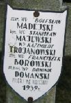 Dominik Doma�ski, upami�tniony na imiennej tablicy epitafijnej na wydzielonej kwaterze na cmentarzu rzymskokatolickim w Juliopolu.