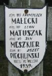 Leon Matuszak, upami�tniony na imiennej tablicy epitafijnej na wydzielonej kwaterze na cmentarzu rzymskokatolickim w Juliopolu.