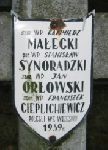 Stanis�aw Synoradzki, upami�tniony na imiennej tablicy epitafijnej na wydzielonej kwaterze na cmentarzu rzymskokatolickim w Juliopolu.