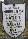 Czes�aw Sa�ata, upami�tniony na imiennej tablicy epitafijnej na wydzielonej kwaterze na cmentarzu rzymskokatolickim w Juliopolu.