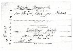 Karta poszukiwa� sporz�dzona 26 sierpnia 1940 r. w Oddziale w �odzi Niemieckiego Czerwonego Krzy�a w zwi�zku z poszukiwaniem zaginionego J�zefa Bilickiego przez �on� (dok. ze zb. Biura Informacji i Poszukiwa� PCK w Warszawie, reprodukcja w archiwum rodzinnym).