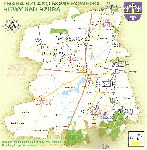 Mapka szlaku rowerowego - Bitwy nad Bzur�, oprac. Gabriel S�dkowski.
