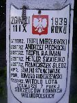 St. strz. Hetler Siekiejko upami�tniony na imiennej tablicy epitafijnej na mogile zbiorowej na cm. parafialnym w G�ownie. Stan z dn. 06. 08. 2012 r. (fot. B�a�ej Kucharski).