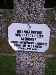 Franciszek Goszka upami�tniony na imiennej tablicy epitafijnej na mogile zbiorowej na cm. wojennym w Rydwanie. Stan z dn. 31.08.2012 r. (fot. B�a�ej Kucharski).